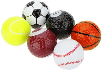 

Funny Novelty Practice Golf Balls 6Pack for Kids Men Woman Christmas Birthday Gift