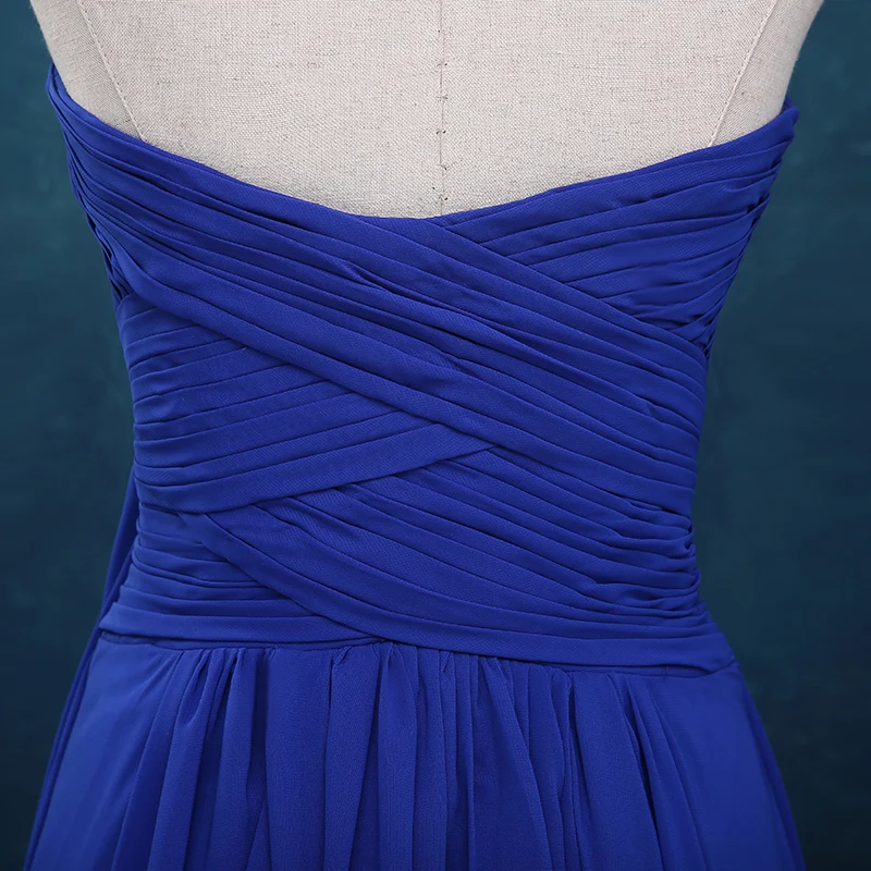 Vestidos Королевский синий шифоновое официальное платье длина до пола милое длинное реальные фотографии плиссированные платья подружки невесты