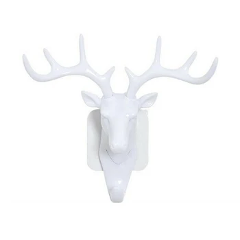 

Wall Hanging Hook Creative Deer Horns Hanger Hooks Coat Resin Deer Decors 3D Wall Hangers Decoration Animal Door Hat Scarf Key