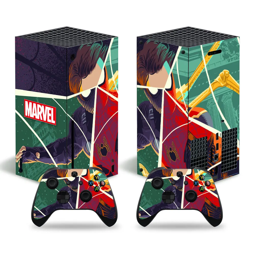 2021 Marvel Iron Man Skin Sticker Decal Cover for Xbox Series X Console and 2 Controllers Xbox Series X Skin Sticker Vinyl