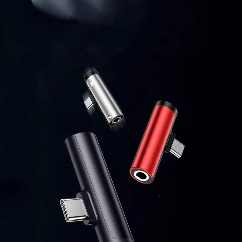 2 в 1 Тип C до 3,5 мм разъем для зарядки наушников конвертер usb тип-c аудио адаптер для Xiaomi 6 Xiaomi 9 huawei P10 mate 20 type