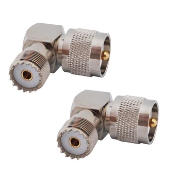 

RF coaxial coaxial adapter UHF male PL259 to female so239 right angle connector PL-259 male to SO-239 female 90 degree "L" conne