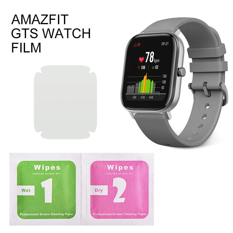 2020 New Flim Ransparent Full Cover Clear Screen Protection Film For Huami Amazfit GTS With TPU Soft TXTB1 | Электроника