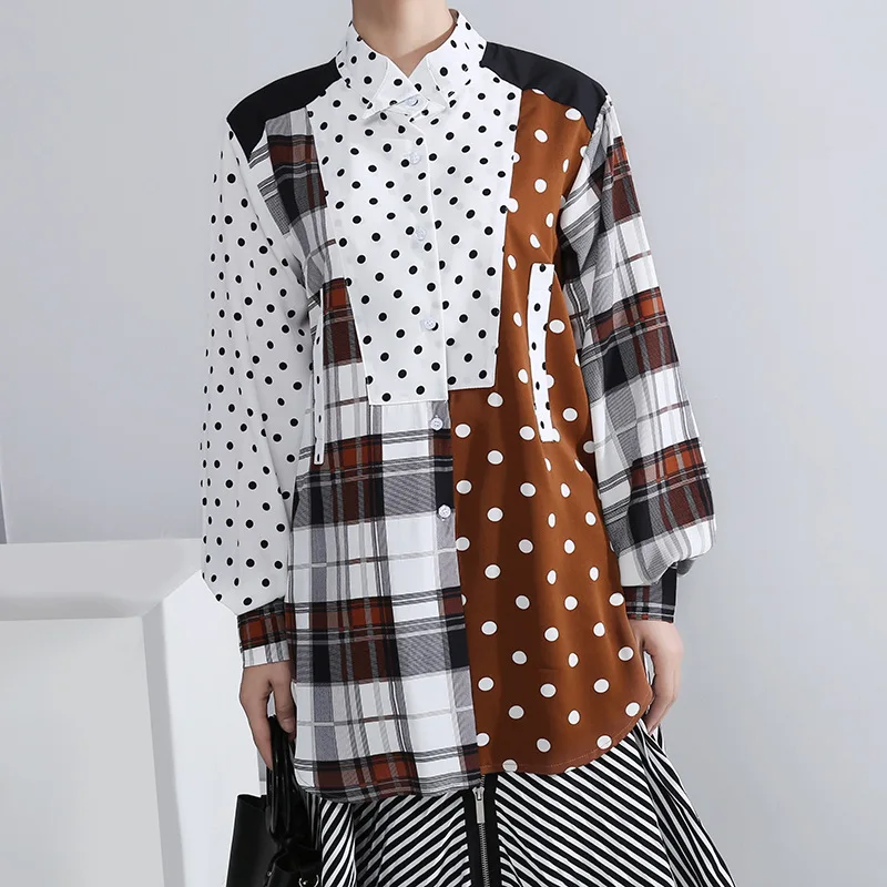 Blusas Mujer De Moda осенние уличные Женские рубашки в клетку женские рубашки-топы и блузки корейские блузы женские рубашки с длинными рукавами