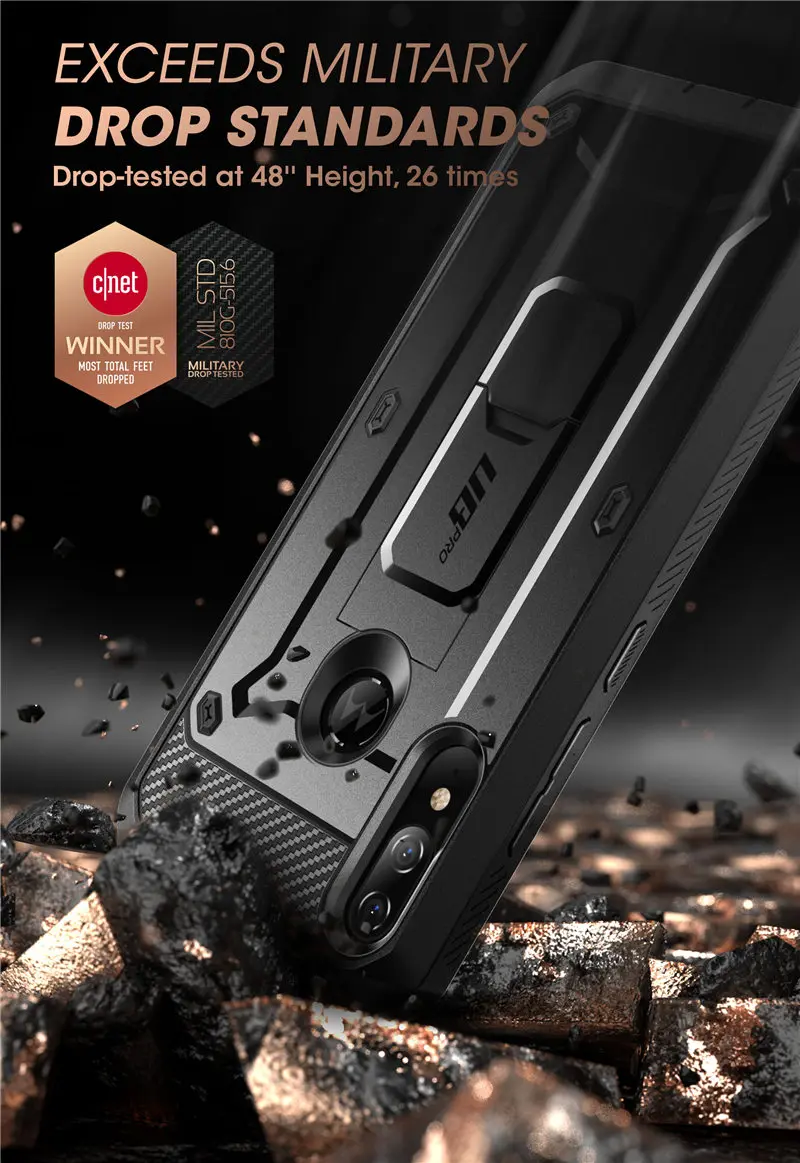 SUPCASE для Moto E6 Plus чехол( выпуск) UB Pro цельная прочная кобура защитный чехол для задней панели со встроенной защитной пленкой