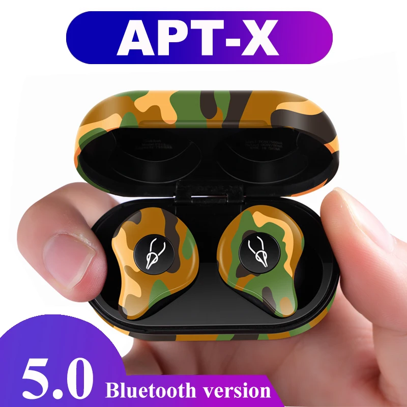 

V5.0 Bluetooth Stereo Earphones TWS True Wireless Earbuds IPX5 Waterproof Sport Earphone with Power Bank for All Phone Handsfree