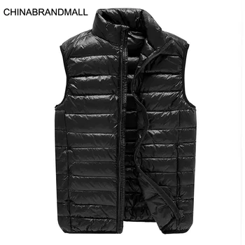 

Thin Section Men Plus Fat Plus Size Leisure Light And Thin Down Waistcoat Male Keep Warm Vest