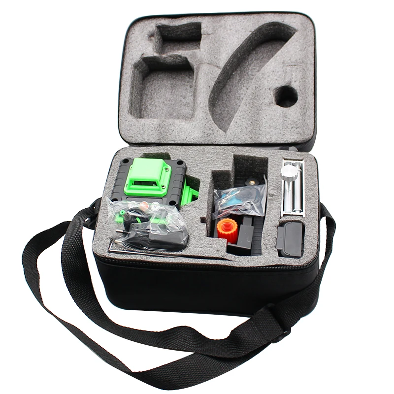 Green Laser Self-Leveling Level Meter 12 Lines or 16 Lines Laser Level Horizontal Vertical Measurement with Lifting Platform