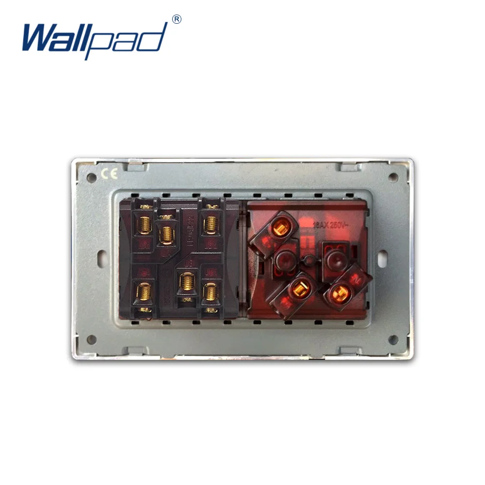 2 банды 2 способ ЕС французская розетка Wallpad Роскошный белый ПК настенный светильник переключатель; кулисный переключатель 16A AC110~ 250V