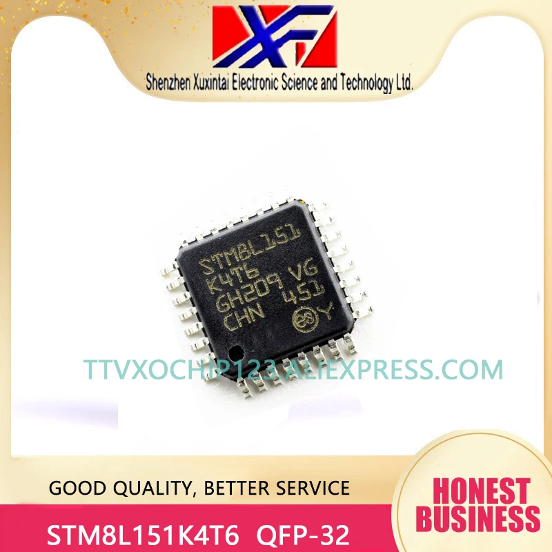 10 개/몫 STM8L151K4T6 STM8L151K4T6TR STM8L151 IC MCU 8BIT 16KB 플래시 32LQFP ...