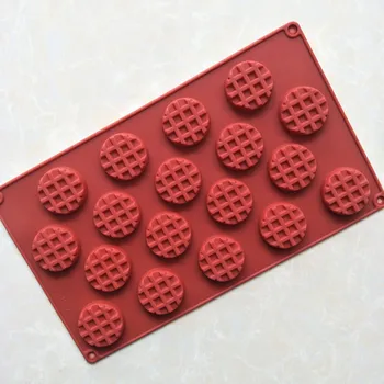 

Currently Available Wholesale 18 Even DIY Kitchenware Cooking Dish Waffle Shape Silicone Mould Circle Cookie Cutter Decoration