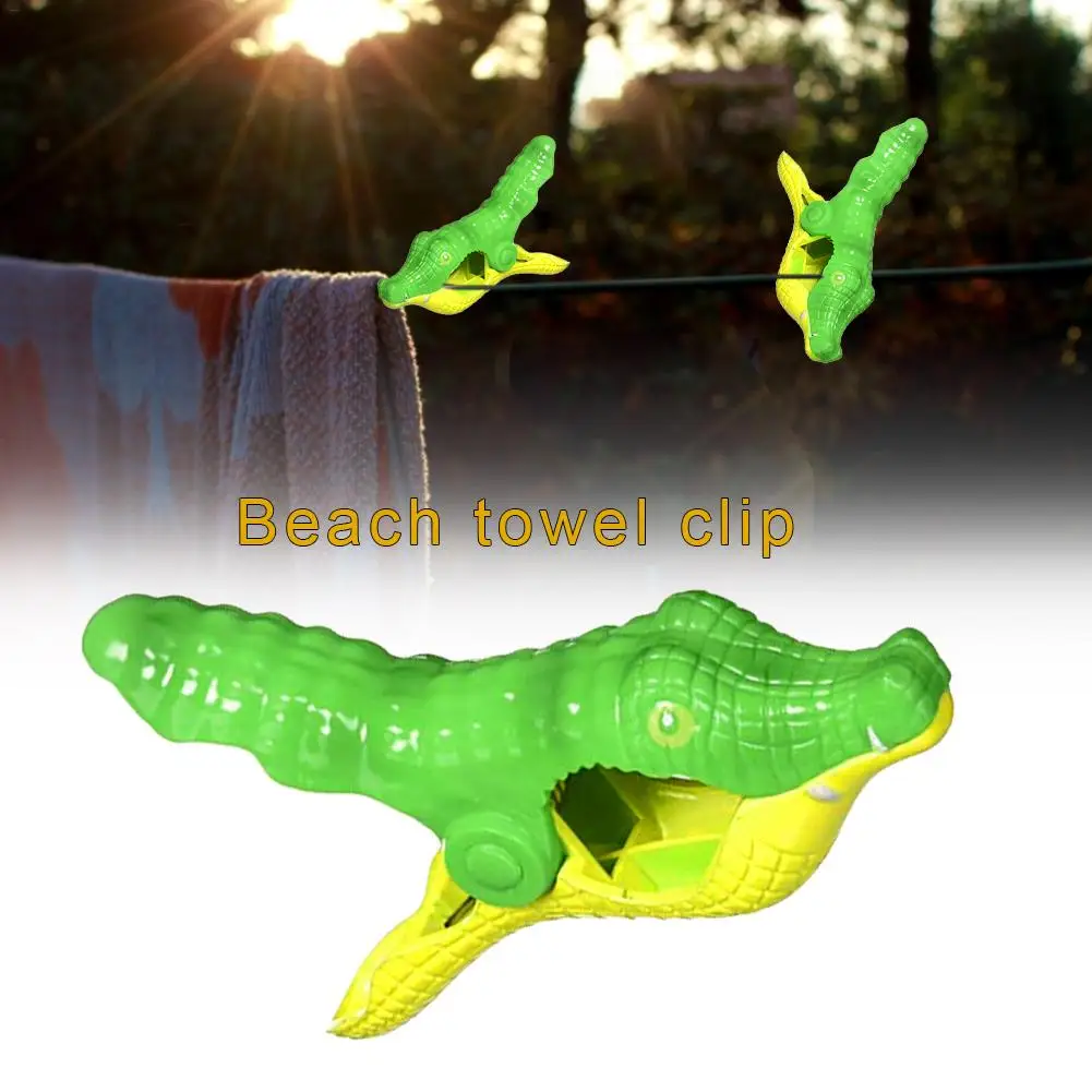 2PCS Beach Towel Clip Simulation Animal Strong Windproof Bath Towel Clothes Hanger Clip Sunbed Pegs Pool Towel Clips Quilt Clamp