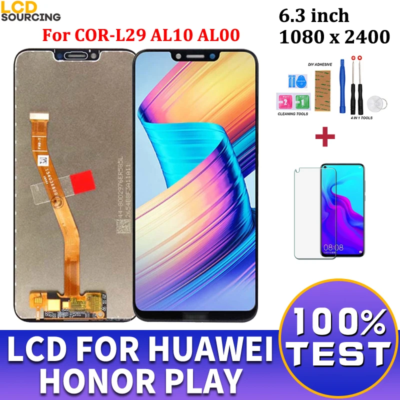 ЖК дисплей 6 3 дюйма для Huawei Honor Play COR L29 AL10 AL00 с сенсорным экраном и дигитайзером в
