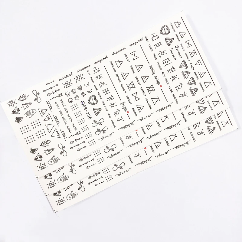 2 листа/Набор наклеек для ногтей наклейки водонепроницаемые художественные