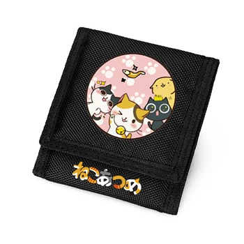 Neko Atsume кошелек милый котенок Кот Carteira подарки для девочек короткие кошельки - Цвет: B