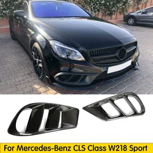 W218 углеродного волокна передний бампер вентиляционное отверстие выход крышка отделка сетки гриль рамка для Mercedes Benz CLS класс