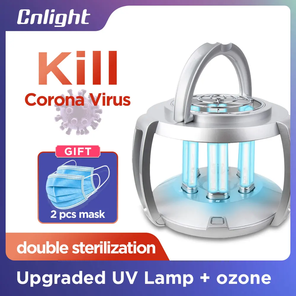 

Cnlight 60W UV Sterilizer Lamp iphone APP control indoor UVC Ultraviolet disinfection Light Ozone Portable Germicidal Lamp