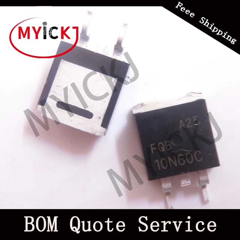 5 шт. FQB10N60C TO 263 600V n канальный MOSFET IC чип|Светодиодные чипы| |