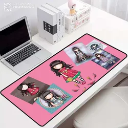 Bonito anime mouse pad santoro gorjuss gaming computador portátil mousepad gamer mausepad acessórios para computador portátil tapete de borracha teclado xl