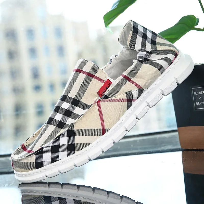 

2019 Canvas Shoes Four Seasons Paragraph Breathable Men han ban xie Casual Soft-Sole Slip-on Loafers Old Beijing Cloth Shoes