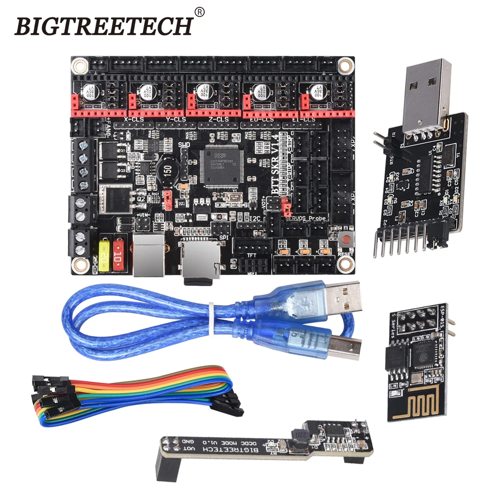 

BIGTREETECH BTT SKR V1.4 SKR V1.4 Turbo Control Board 32 Bit WIFI Writer DCDC 3D Printer Parts VS SKR V1.3 TMC2209 TMC2208