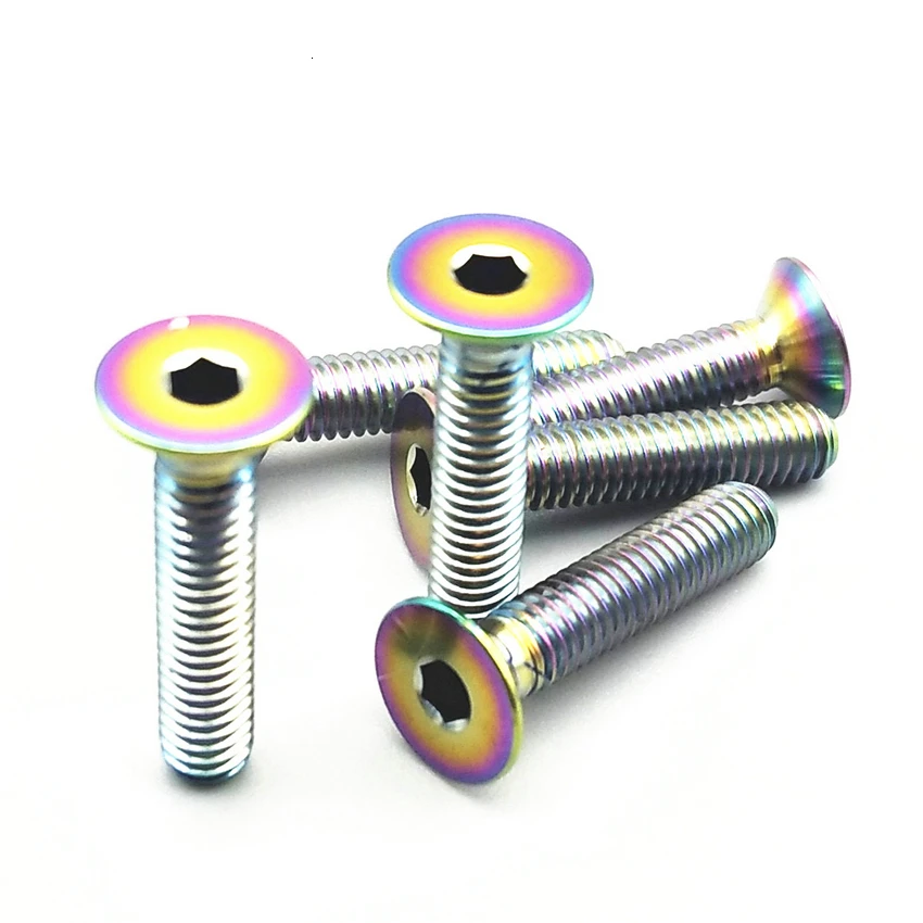 M4X20mm Titanium bolts countersunk rainbow color  (4)