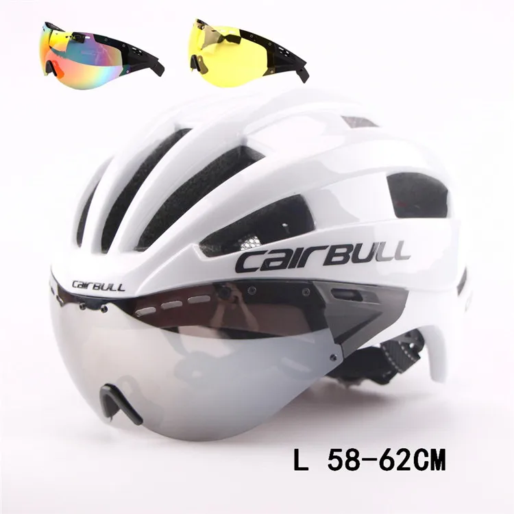 L(58-62cm) Cairbull велосипедный шлем EPS Aero ультралегкий дорожный горный велосипед ветрозащитные линзы цельный литой шлем велосипедный шлем Casco Ciclismo - Цвет: L(58-62cm)