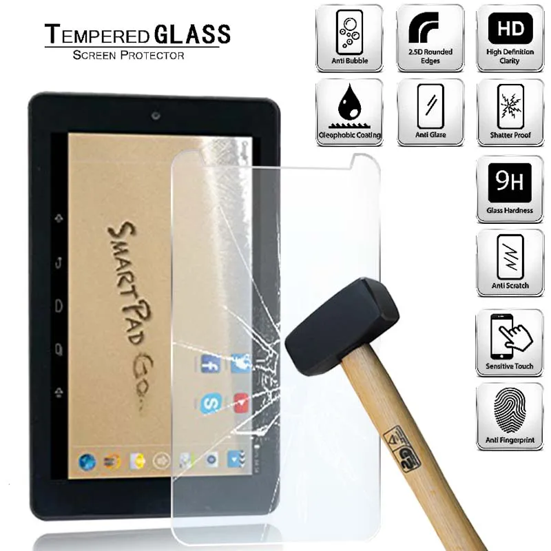 

Tablet Tempered Glass Screen Protector Cover for Mediacom SmartPad Go 7" Tablet Explosion-Proof Tempered Film