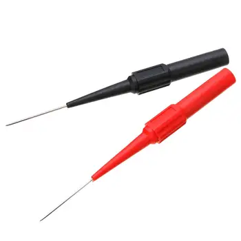 

2pcs 4mm Jack Copper Insulation Test Lead Probe Stainless Steel Test Needle Multimeter Tools for Banana Plug Black/Red