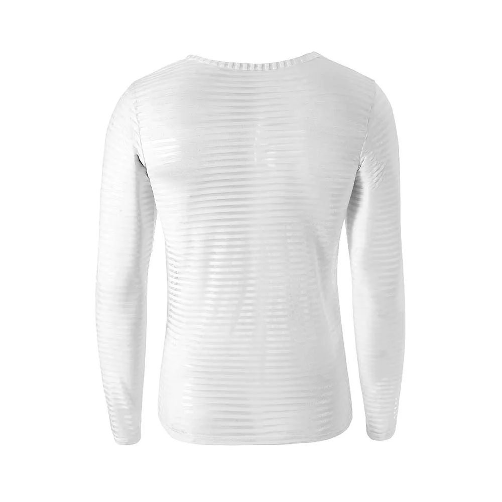 Нижнее белье унисекс сексуальные сетчатые прозрачные базовые рубашки с круглым