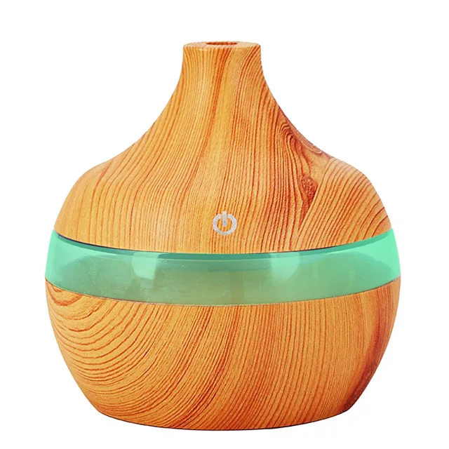

Wood Grain Aromatherapy Quiet Air Humidifier 300ML Mini Cool Mist Humidifier Essential Oil Diffuser USB Charging