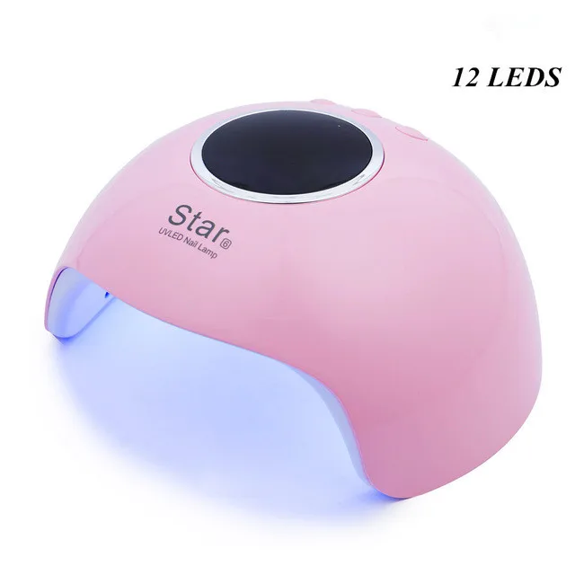 Star 6 Pink 30 Вт, 80 Вт Светодиодный УФ-лампы для ногтей сушилка светодиодный ногтей белый светильник ногти гели маникюр, машинка для маникюра с кнопка таймера USB разъем и нейл-арта - Цвет: Star 6 Pink