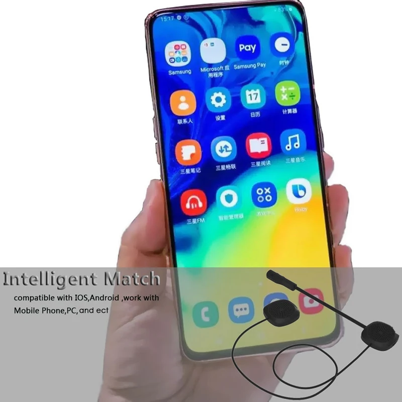 MH04 Motorcycle Helmet Bluetooth Headset Bluetooth 5 0 Stereo Automatic Call Answer Wireless Hands Free