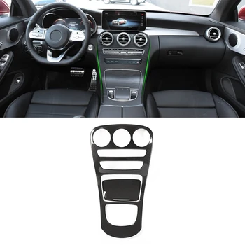 

Carbon Fiber ABS Center Console Gear Shift Panel Cover Trim for Mercedes Benz GLC Class 2019 2020