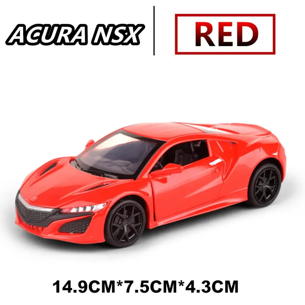 1:32 Honda Acura nsx звук и светильник дверь открытый сплав детская игрушка модель автомобиля коллекция подарок Выдвижной Автомобиль - Цвет: Белый
