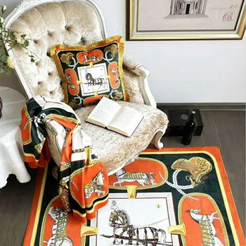 

Velvet Cushion Case Palace Style Home Decor Embroidered Handmade Pillow Case Luxury European Decorative Sofa Throw