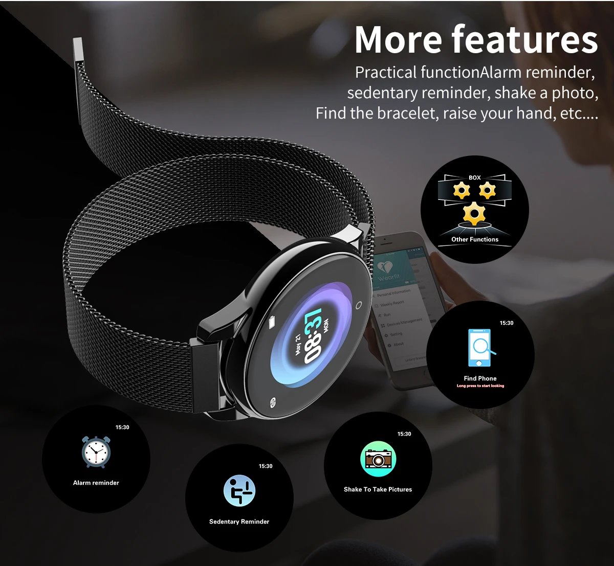 696 Watch4 Bluetooth умный Браслет измерения артериального давления пульса Смарт фитнес-браслет водонепроницаемые умные часы фитнес-трекер