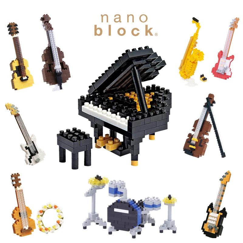 

Nanoblock Small particle Mini diamond building block adult building toy Mini musical instrument series 12yr+