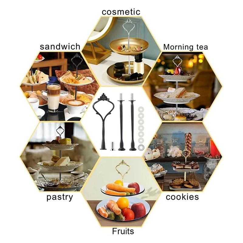 9 Set Cake Stand Hardware Kit Tiered Tray Fittings For 偉大な