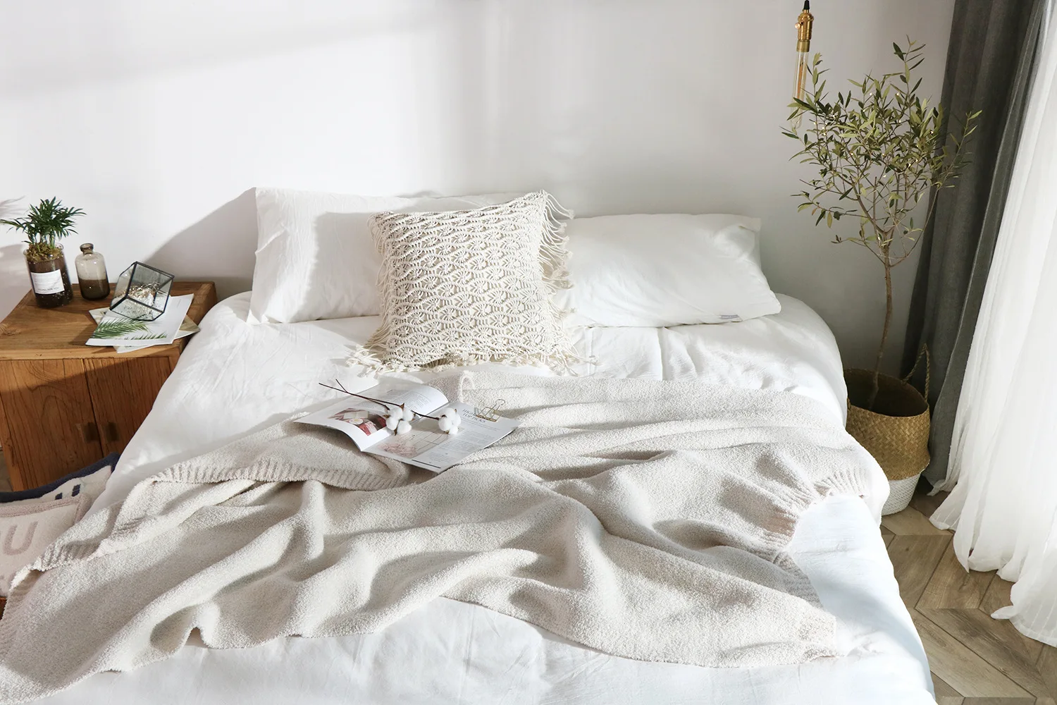 Amazon Hot Selling Autumn And Winter New Style Soft Home Soft Loading Knitted Blanket