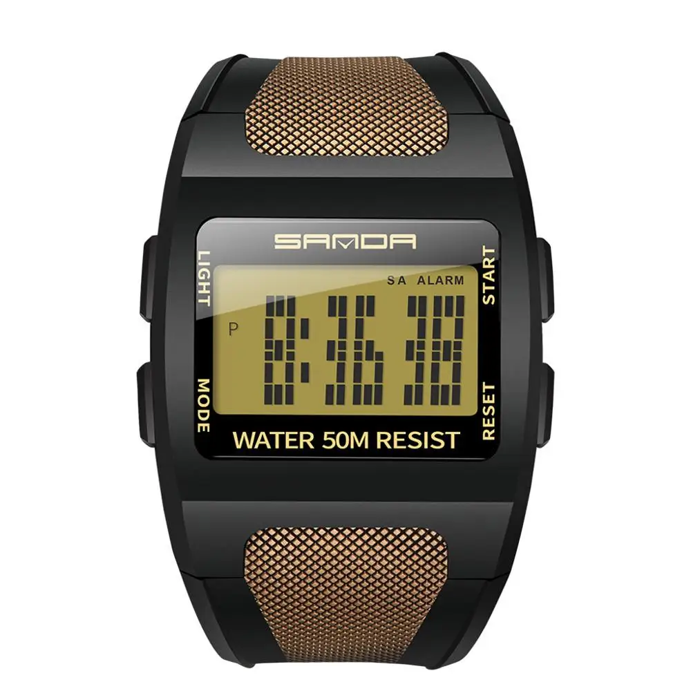 Модные мужские часы водонепроницаемые мужские часы для мальчиков с ЖК-дисплеем цифровые часы с секундомером и датой Резиновые Спортивные наручные часы водонепроницаемые часы reloj Q7