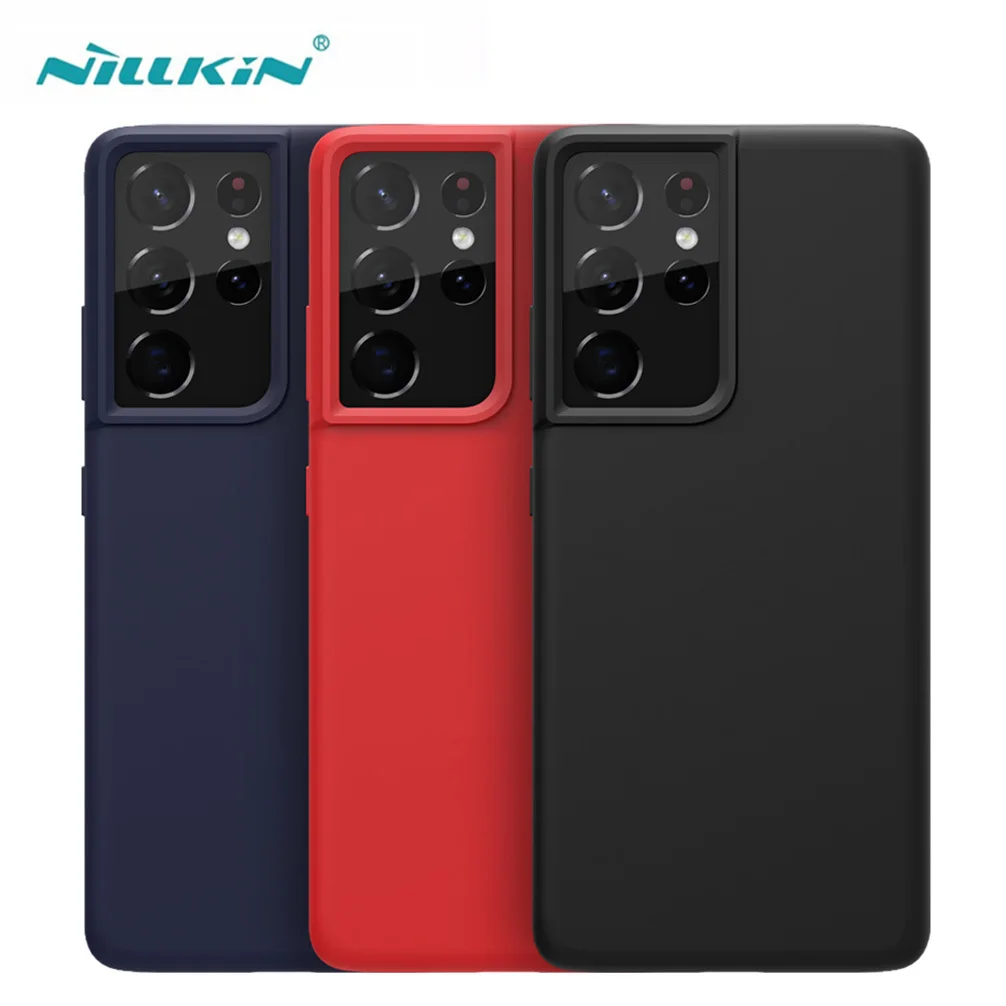 For Samsung Galaxy S21 /S21 Ultra Phone Case NILLKIN Flex Pure Soft Liquid Silicone Shockproof Cover For Samsung S21+ Plus Case