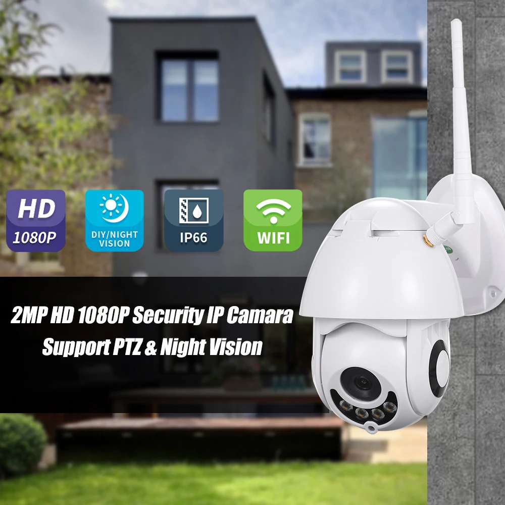 Ip-камера ONVIF, Wi-Fi 2MP HD 1080P купольная ИК-камера видеонаблюдения наружное охранное наблюдение NetCam IP Camara Аудио PTZ ночного видения