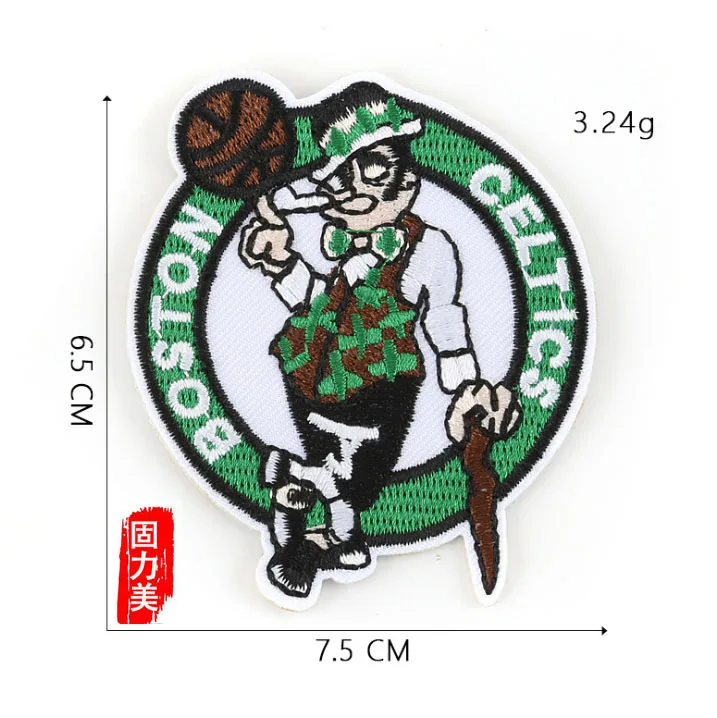 6 шт. логотип баскетбольной команды Chicago bulls Lakes глажка на патч - Цвет: 6pc