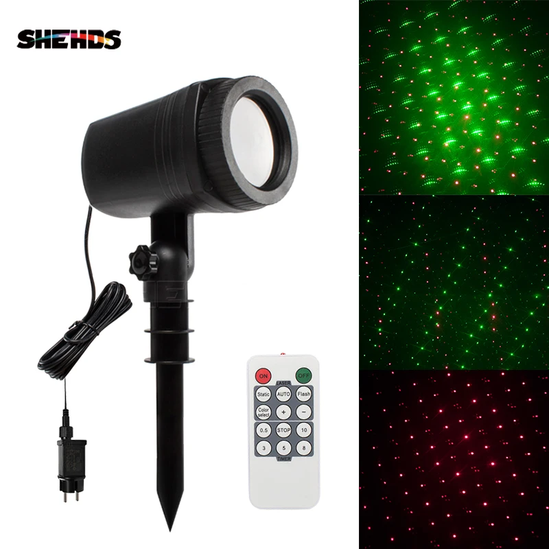 

SHEHDS Remote Control Star Laser Light Red Green Point Adjustable Height Christmas Family Parties Birthday Party Effect Light