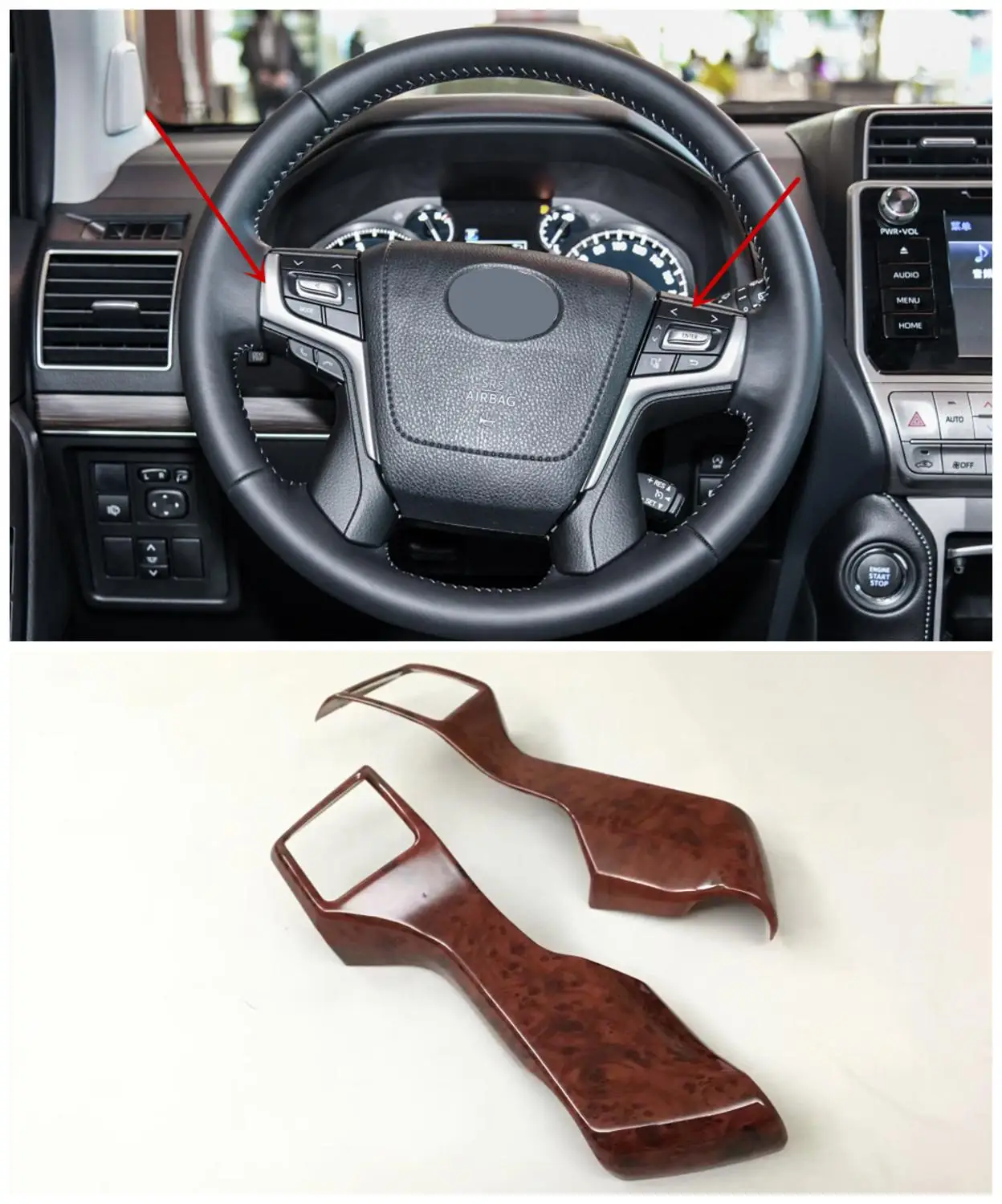 Накладка на руль салона автомобиля хромированная отделка Стайлинг аксессуары