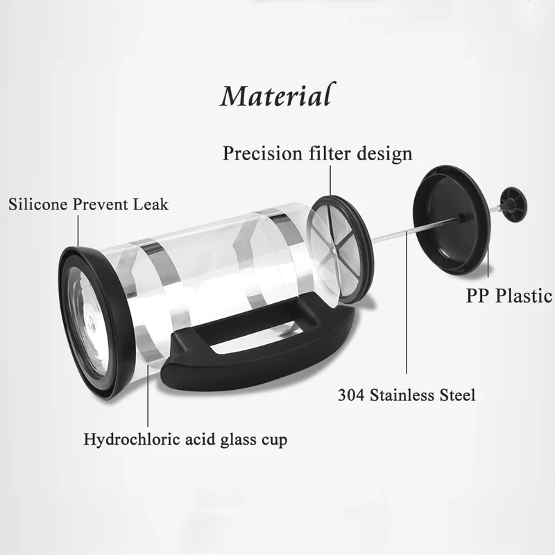 Coffee Pot Maker French Filter Tea Brewer 1000ML