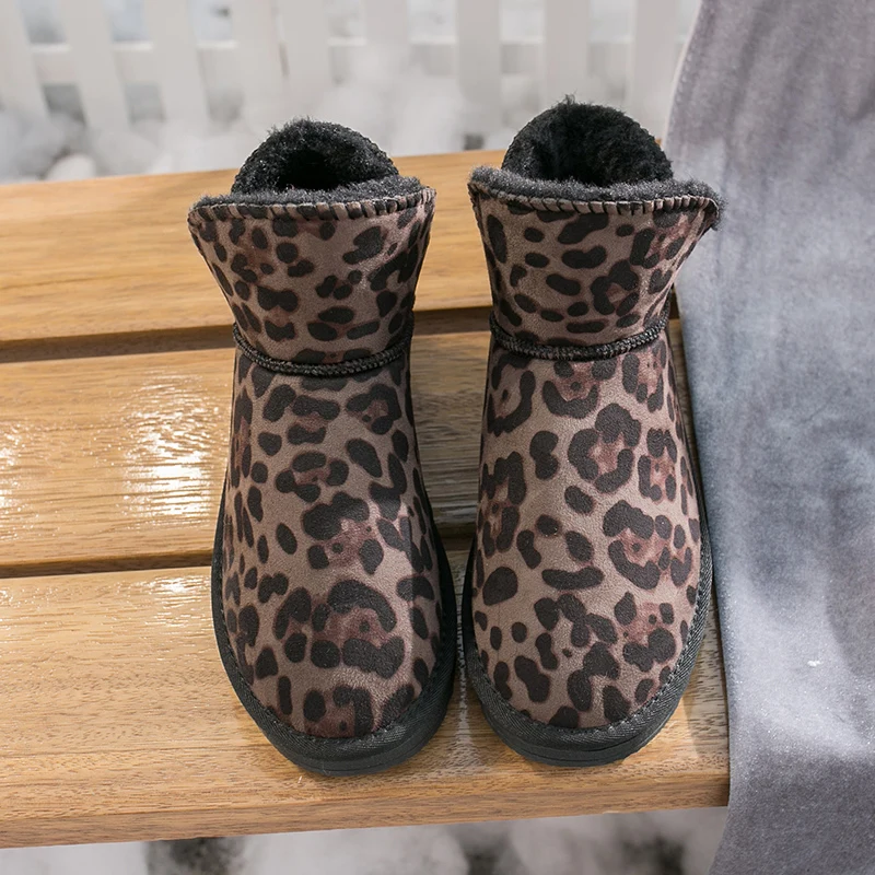 Lucyever Winter Women Thicken Warm Plush Snow Boots Mix Color Platform Cotton Shoes Woman Slip on Flat with Ankle Boots Female