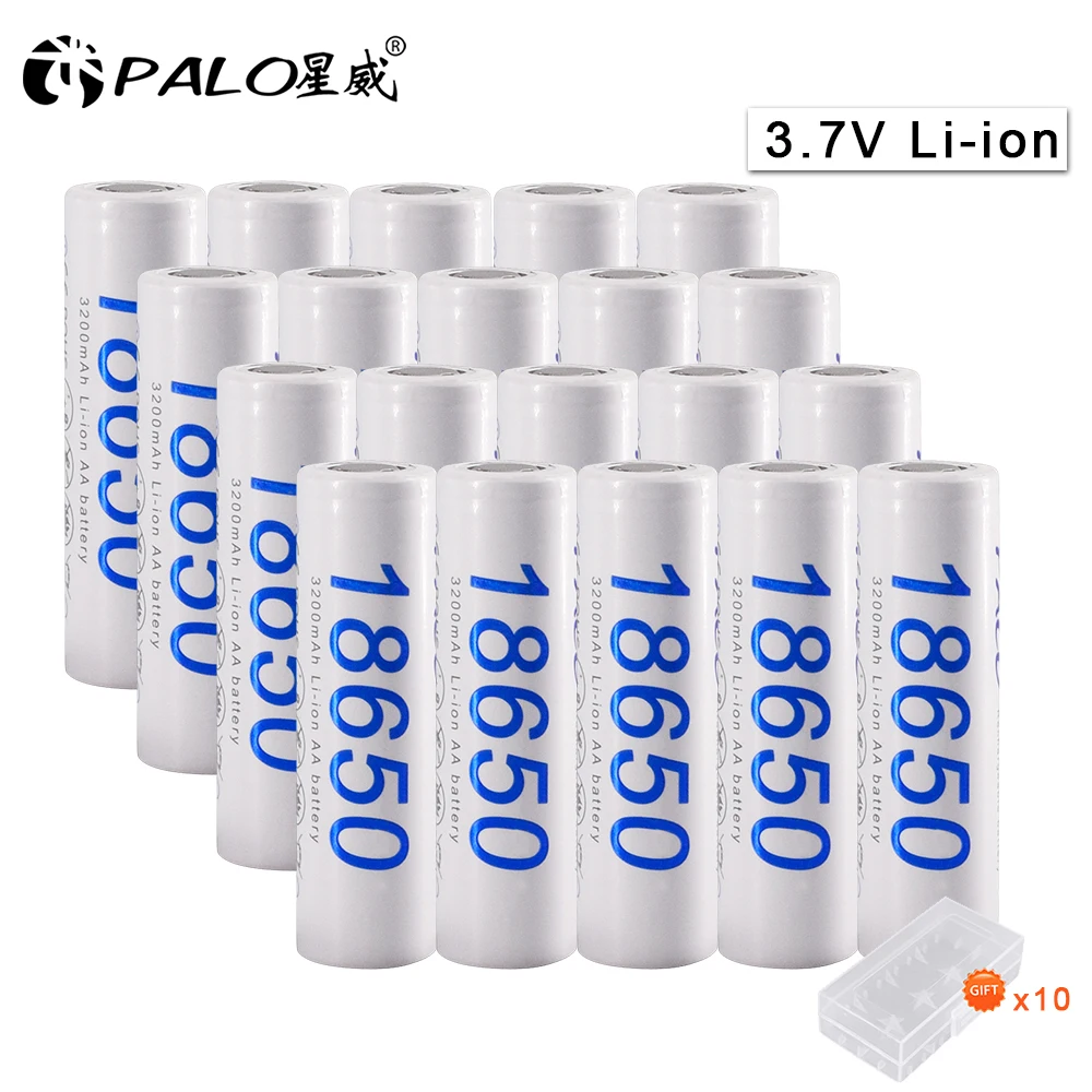 PALO 19-30 pcs 18650 30A Оригинальная Аккумуляторная Батарея 3,7 V 3200mAh литий-ионная liion литий-ионная батарея