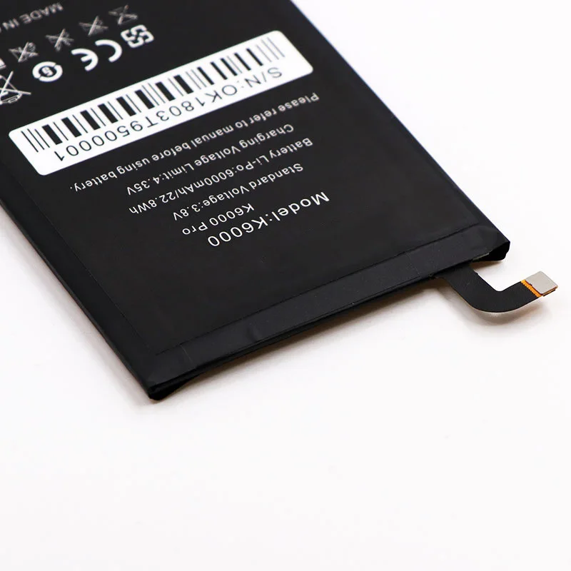 Новая высокая емкость для Oukitel K6000 6000mAh Аккумулятор Перезаряжаемый Мобильный телефон батареи для Oukitel K6000 Pro смартфон
